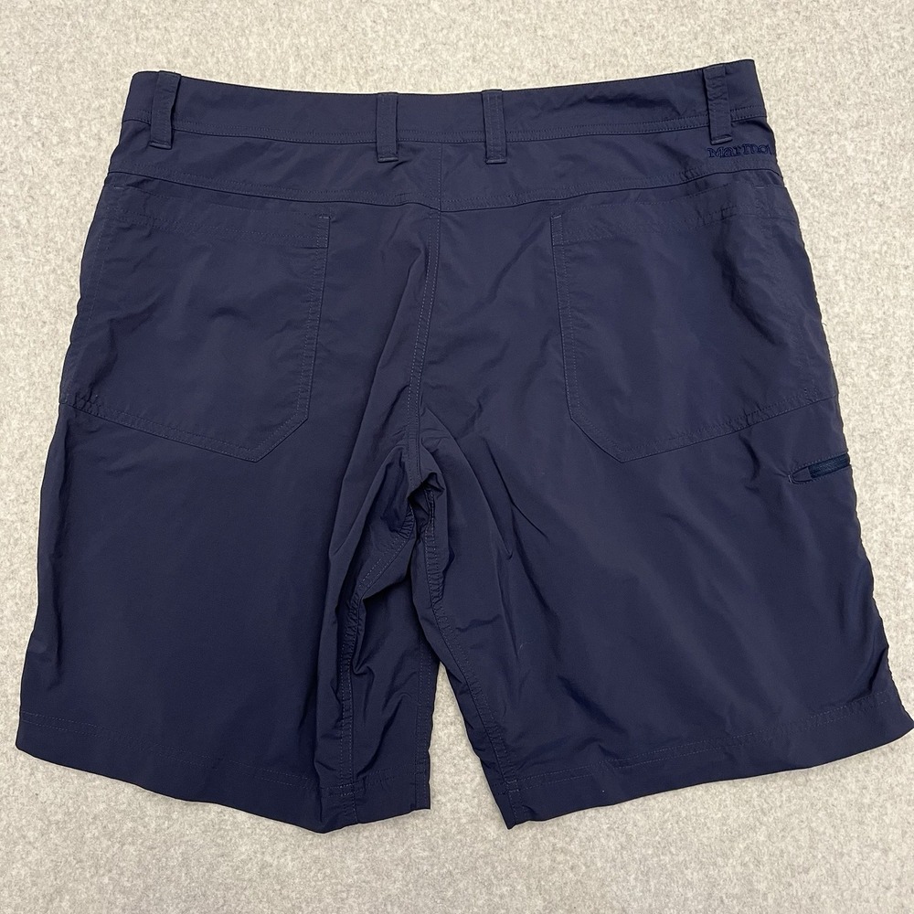 Marmot Shorts Men's 38 Blue Zip Pockets Performance Technical Climb Hike GORP - Picture 7 of 16